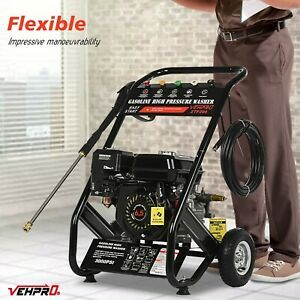 6.5HP 4-Stroke Gas Petrol Engine Cold Water Pressure Washer With Spray Gun US