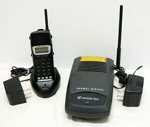 Inter Tel Model INT4000 Cordless Digital Phone and Base Unit w/Power Supply Set