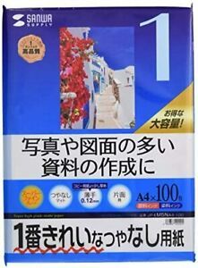 Sanwa Supply Inkjet paper A4 100 sheets JP-EM5NA4-100 From Japan