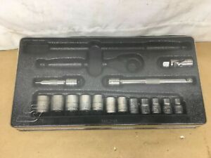 Snap-on 3/8 Blue Point Metric Socket Set, Extensions, Adapters (732351690958)