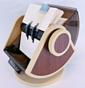 Vintage ROLODEX Model No. SW-24C Covered Rotary Swivel File w/ Tabs Cards USA