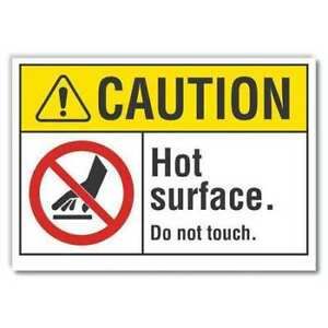 LYLE LCU3-0083-RD_10x7 Caution Sign, 7 in Height, 10 in Width, Reflective