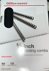 ibico  5/8&#034; Plastic Binding Combs Box of  Approximately 100 Pieces Black