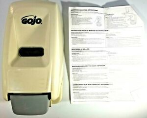 Gojo 9034-12 800Ml Bag-In-Box Dispenser, Push-Style, White, Depth: 5-1/8&#034;