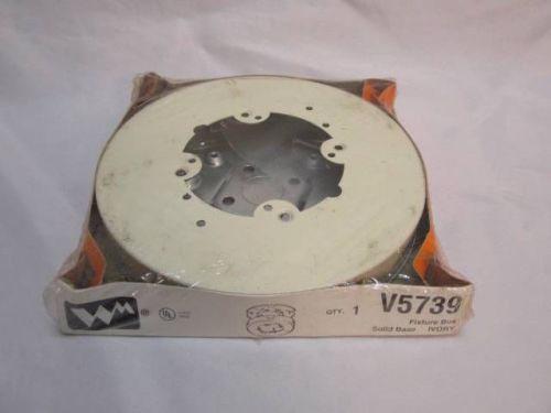 NEW NOS Wiremold Solid Base Ivory Fixture Box V5739
