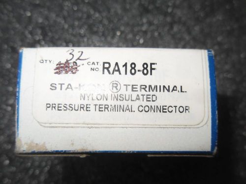 (v37-2) 1 lot of 32 nib t&amp;b sta-kon ra18-8f pressure terminals for sale