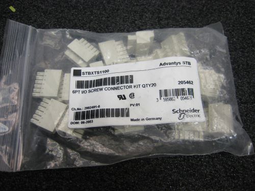 Schenider stbxts1100 advantys stb 6pt i/o screw terminal connector kit qty 27 for sale