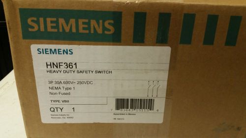 SIEMENS HNF361 HEAVY DUTY SAFETY SWITCH NEW IN BOX