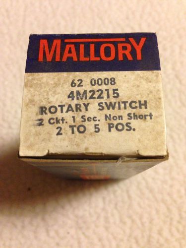 Mallory 4m2215 rotary switch for sale