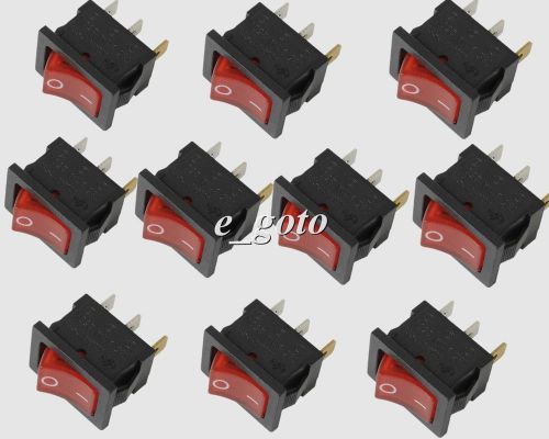 10pcs Rocker Switch 3Pin Power supply with tripod with lamp Red 21*15