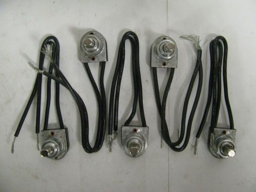 LOT OF 5 CIRCLE F PUSH CANOPY SWITCHES W/METAL PLUNGER 2A 125V - NNB
