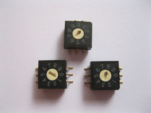 30 pcs rotary coded switch 6pin 10 position 0-9 sop smt for sale