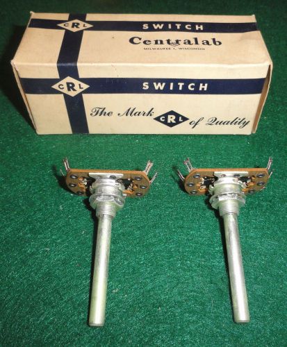 2 vintage centralab #1464 switch 2 pol-2 pos non-shorting spr-ret for sale