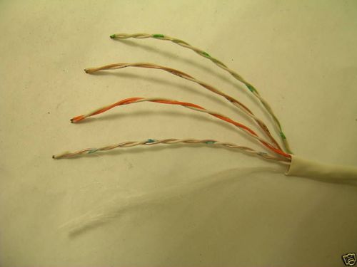 Ul cable 24/4 pair solid cat5e cmp/mpp white 500ft for sale