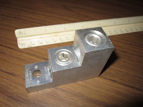2 Conductor Stacked Lug Connector 300 - 6 Wire Aluminum Copper Cable 1 Hole 5/16