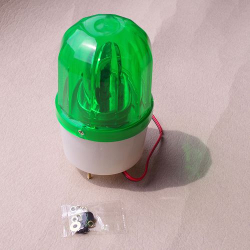 220VAC Green Rotating Beacon Warning Light Lamp Spiral Fixed * 1