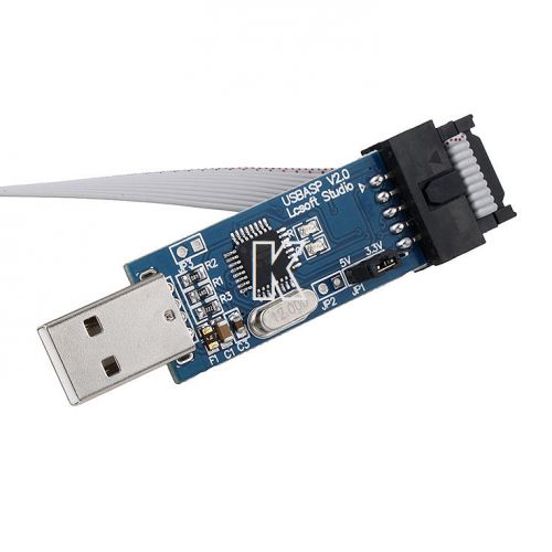 USB ASP ISP Downloader 51 AVR Programmer ATMega8 Support 5V 3.3V