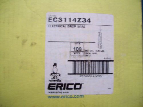 ONE BOX OF 100 - NEW - CADDY #EC3114Z34 ELECTRICAL DROP WIRE SUPPORT CLIP