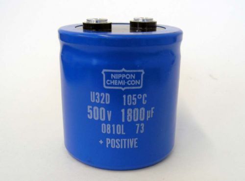 1800uf 500vdc nippon electrolyic capacitor 1800 uf  lot of 2 for sale