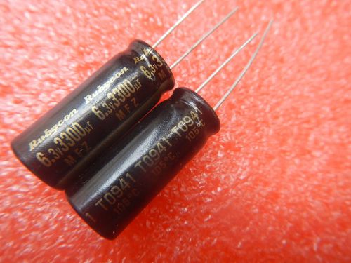 500Pcs,Rubycon 6.3V 3300UF MFZ Electrolytic Capacitor 10X23mm