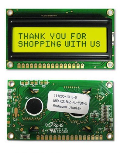 LCD Character Display Modules &amp; Accessories STN- Y/G Transfl 65.5 x 36.7