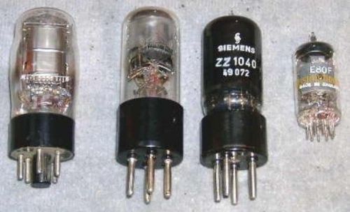 4 various vacuum tubes for sale