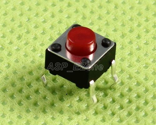 50pcs red button 6*6*5mm 6x6x5mm button microswitch tact switch professional for sale