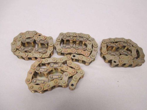 Lot 4 new roller chain assembly no.60 3/4in pitch total length 72in d354635 for sale