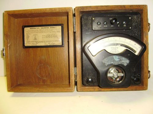 Vintage Weston D.C. Voltmeter Model 1