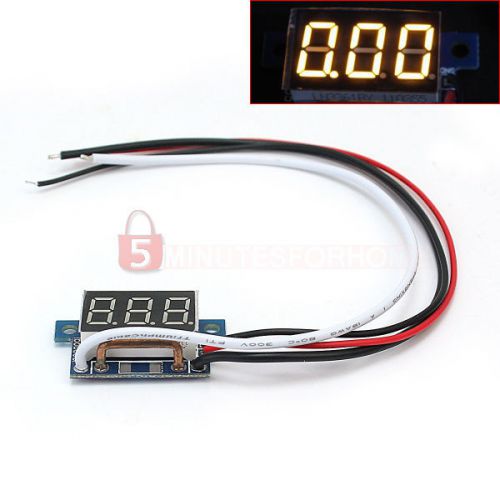 Yellow LED Light Panel Meter DC 0 To 10A Digital Ammeter Ampere Meter Tester