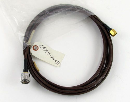 20&#039; ca701-204b cable assembly apc7 to tnc plug 75 ohm gold c/n rf coax connector for sale