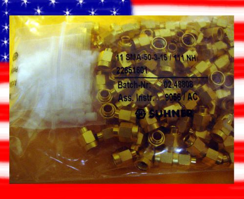 (100) &#034;sets&#034; of brand new suhner 11 sma-50-3-15/111 nh semi-rigid connectors for sale
