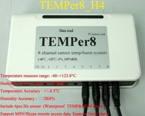 Direct manufacturer, waterproof sensor,temp&amp;hum recording (temper8_hs10_4) for sale
