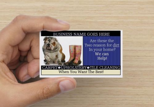 Carpet Cleaning Business Card - Front and Back Color