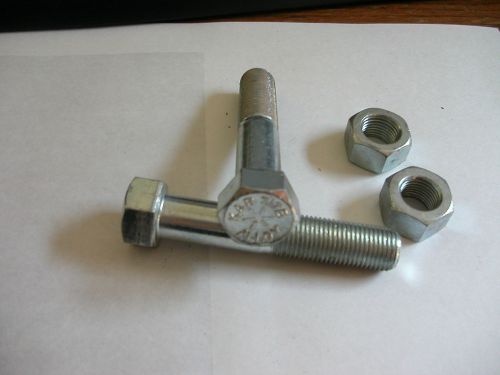Hex Head Cap Screw Bolt 9/16-18 x 3&#034; Grade 8 (Package of 2) and matching nut
