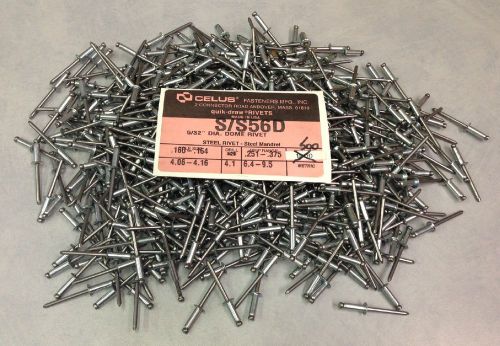 Clearance- celus (usa) 5/32&#034; blind rivet- 56d (5-6)- all steel- lot of 500 for sale