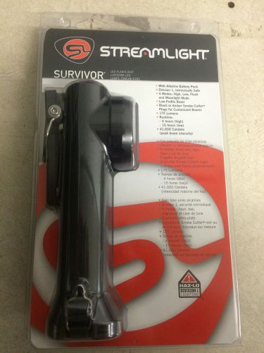 Black Streamlight Survivor LED, Right Angle Alkaline Flashlight w/ FREE Knife
