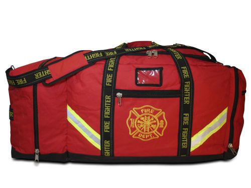 Firefighter turnout gear step in bunker fire bag xxxl first responder lxfb10 red for sale