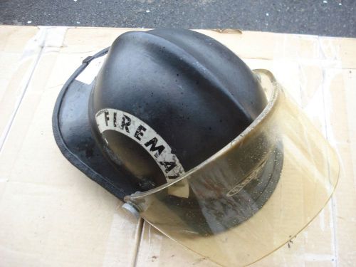 Bullard safeco helmet with visor firefighter turnout fire gear #226 black for sale