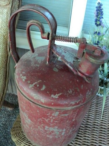 ANTIQUE RED SAFETY STORAGE  2 GAL. CAN MADE BY GEO. W. DIENER CO. U.S.A.