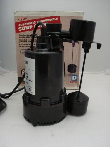 Shur-dri 1/3 hp sump pump automatic submersible sdvs3 1860 gpm max nib for sale