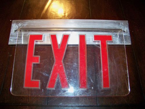 Moldcast Mfg 1697 Red/Clear Indoor Wall Mount Exit Sign