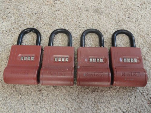 Lot of (4) SHURLOK Realtors Combination Security Combo Key Lockboxes,Real Estate
