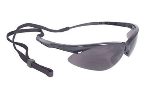 Radians OBO120CS Outback Shooting Glasses Black Frame Smoke Lens With Neck Cord