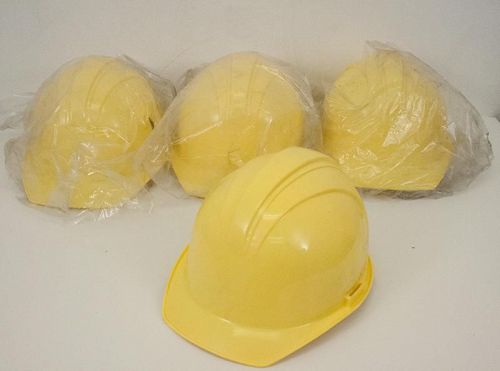 Ram 2001 Cap High Visibility Yellow Saftey Helmet - 4 count