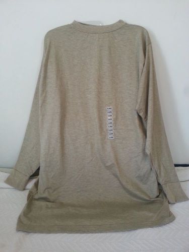 NWT NATIONAL SAFETY APPAREL XL Tan Long Sleeve #88224 Shirt