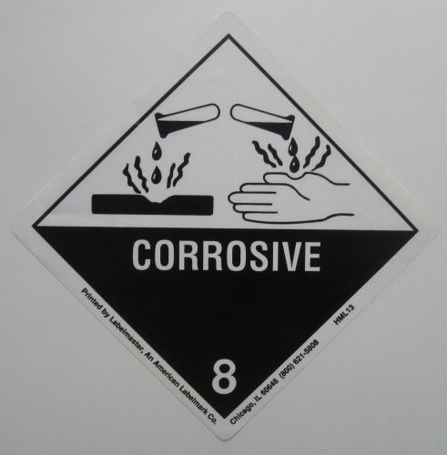 Corrosive label warning danger sticker decal sign caution funny security hazard for sale
