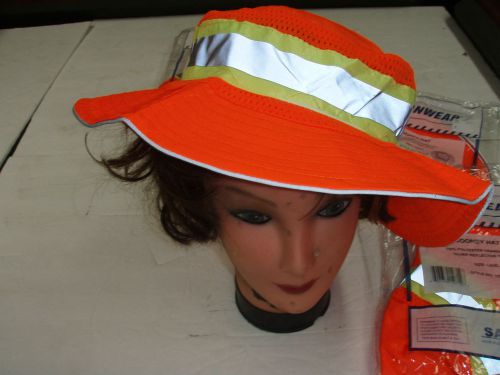 IRONWEAR Orange Booney Hat with silver reflective tape, Boonie 1271-0, hunting