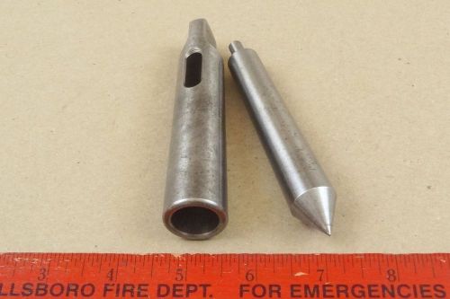 Mt2 mt3 drill sleeve arbor adapter &amp; mt2 dead center lathe machinist tool lot for sale