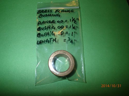 New brass flanged bushing 1 1/2&#034; flange x 1&#034; i.d. for sale